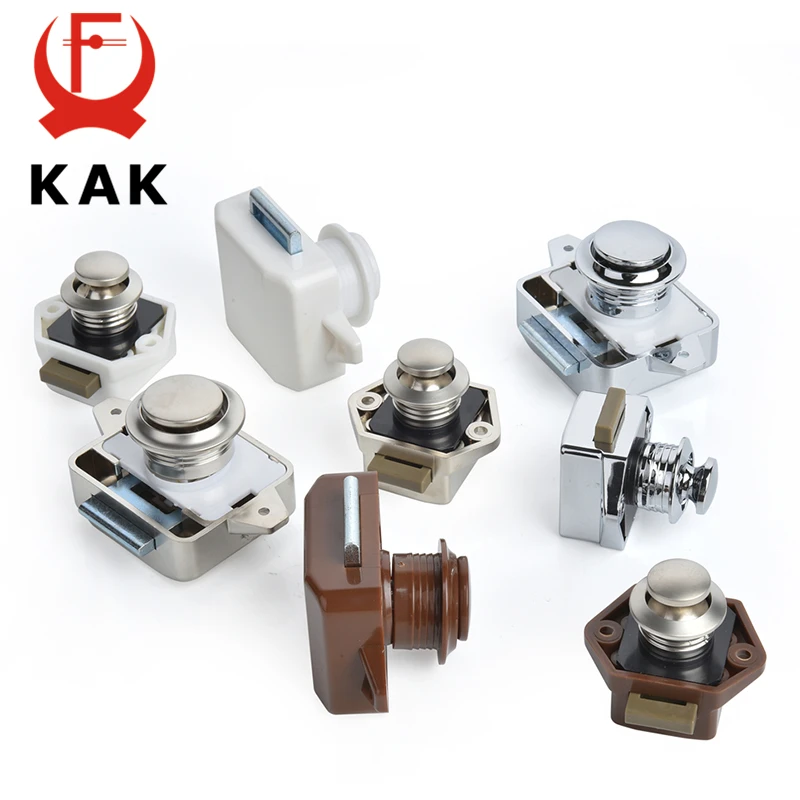 KAK 10 pz Camper Auto Push Lock RV Caravan Barca A Motore Casa Armadietto Cassetto Pulsante di Chiusura Serrature Mobili Porta Serratura Hardware - immagine 2