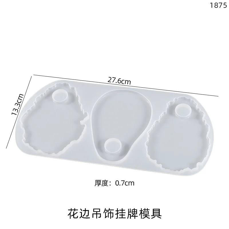 3 In 1 Coaster Resin Silicone Mold Irregular Makeup Tray Art Palette Mirror Silicone Mold Epoxy UV DIY Resin Craft Making Tools