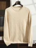 Autumn New 100% Pure Goat Cashmere Sweater Men's O-Neck Knitted Pullovers Leisure Jacquard Loose Tops Youth High-End Base Shirt 4