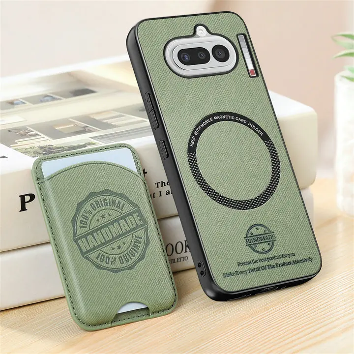 2-in-1 Detachable Leather Card Case with Magnetic Back Cover