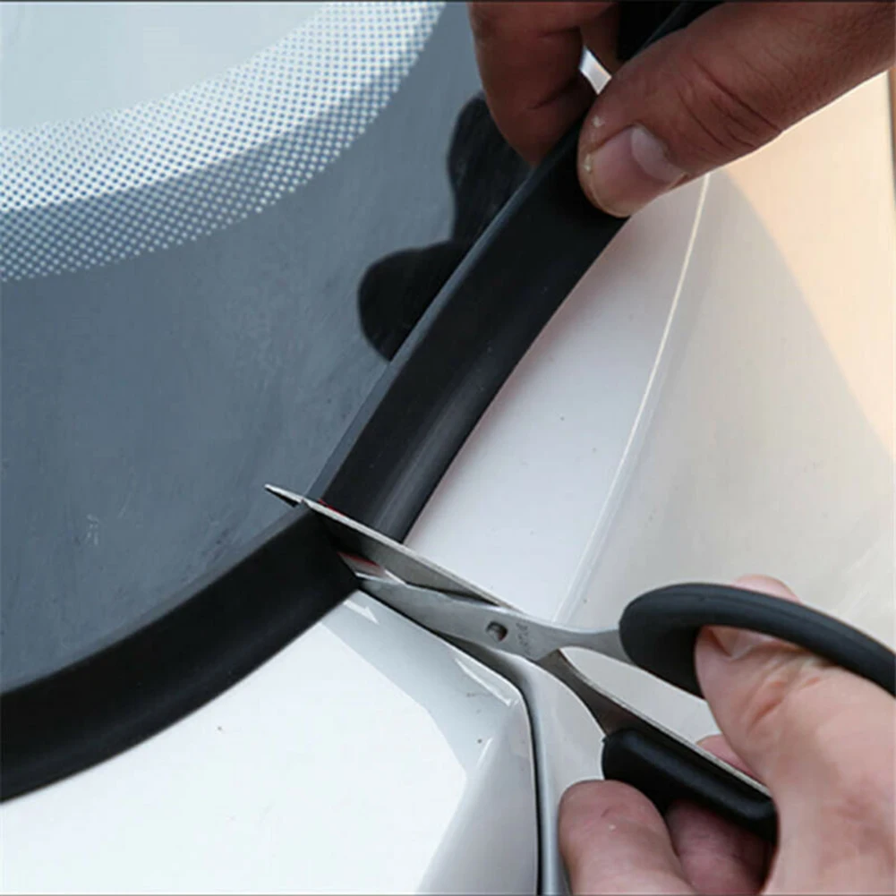

1.8M Seal Strip Windshield Black Car Hood Moulding Rubber Universal Wind Deflector Parts Practical Accessories