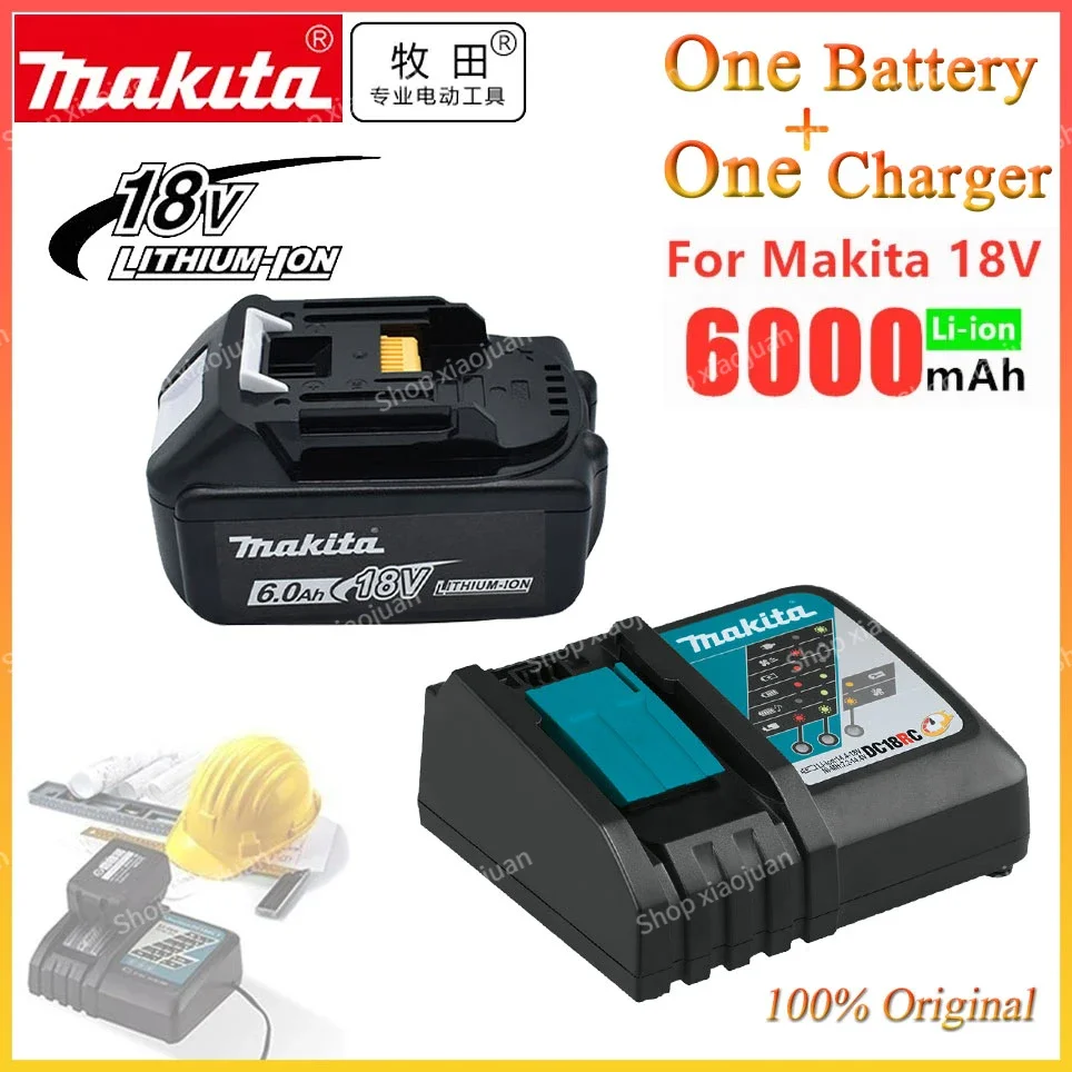 

Makita Charger 14.4V 18V Original DC18VRC Battery Charger Makita 6000mAh Bl1830 Bl1430 BL1860 BL1890 Tool Power Charger USB Prot