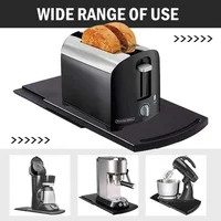 Sliding Coffee Maker Tray Mat Abs Base Sliding Shelf Countertop Storage Rolling Tray Kitchen Countertop Storage Mat with Wheels 1