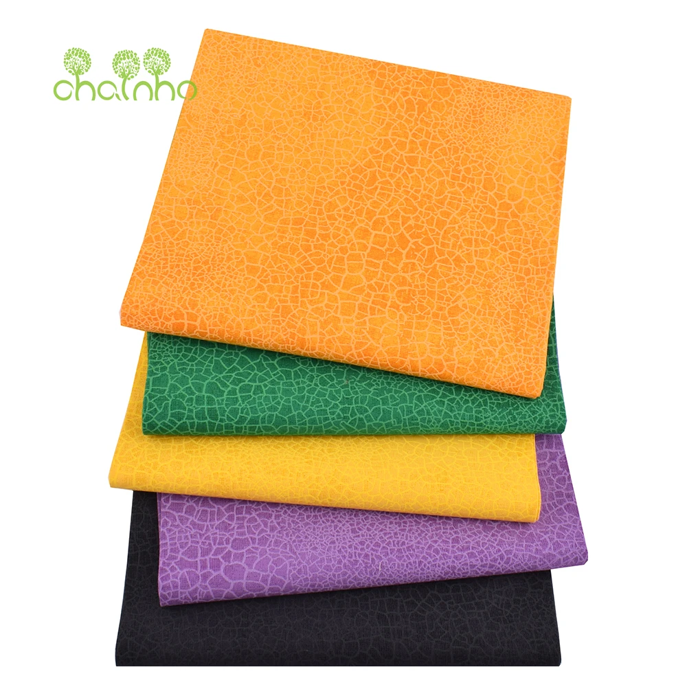 Chainho,Printed Plain Weave Cotton Fabric,Patchwork Cloth,Handmade DIY Quilting Sewing Material,Green Series,20x25cm,15CD69