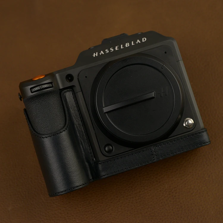Per Fotocamera Hasselblad X2D Borsa Mezza Custodia In Vera Pelle Di Vacchetta Con Corpo In Vera Pelle