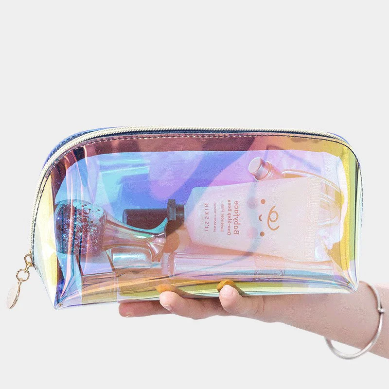 Bling Bling Holographic Beauty Makeup Bag Organizer Pouch Iridescent Clutch  Cosmetic Bag Waterproof Dream Colorful Neceser Mujer