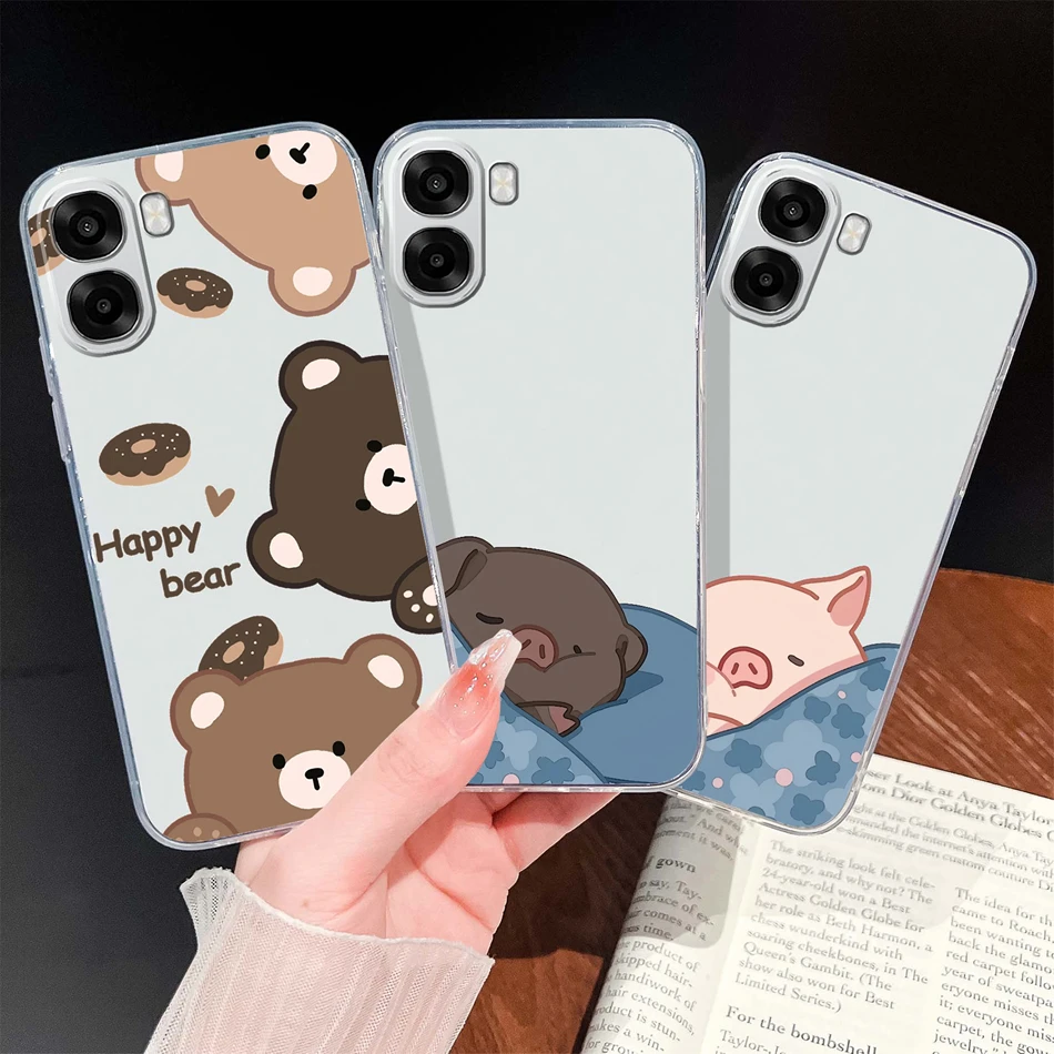 Leisure Style Soft TPU Transparent Silicone Phone Case - Lightweight and Anti-Drop Cover