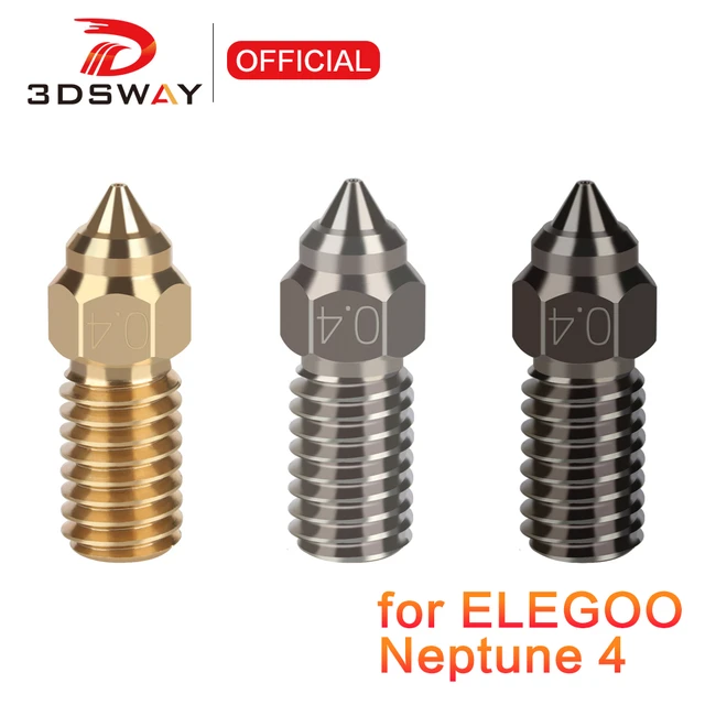 1pc Pièces D'imprimante 3D ELEGOO Neptune 4 Buse Laiton / Acier