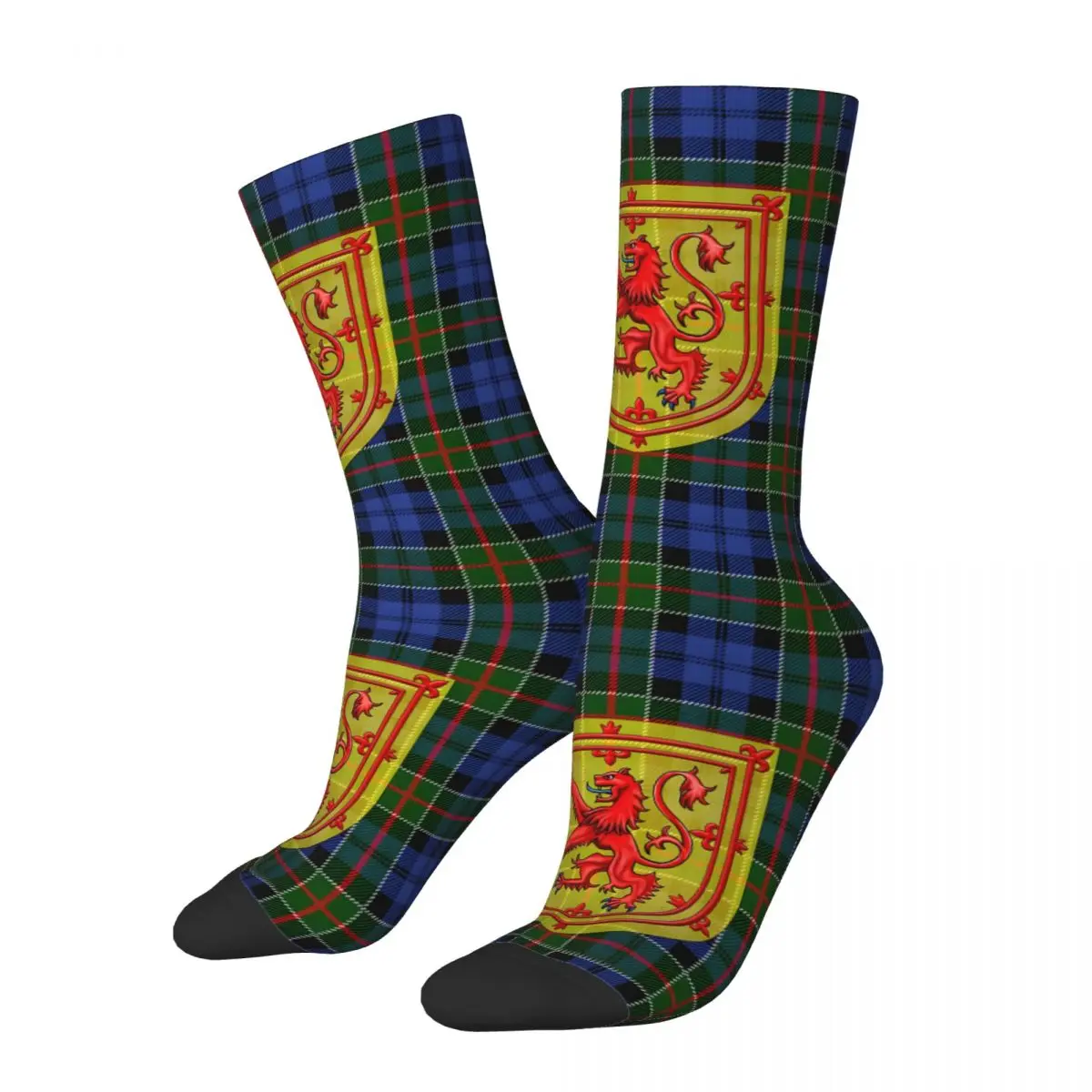 

Colquhoun Tartan Scottish Plaid Lion Rampant Socks Male Mens Women Winter Stockings Hip Hop