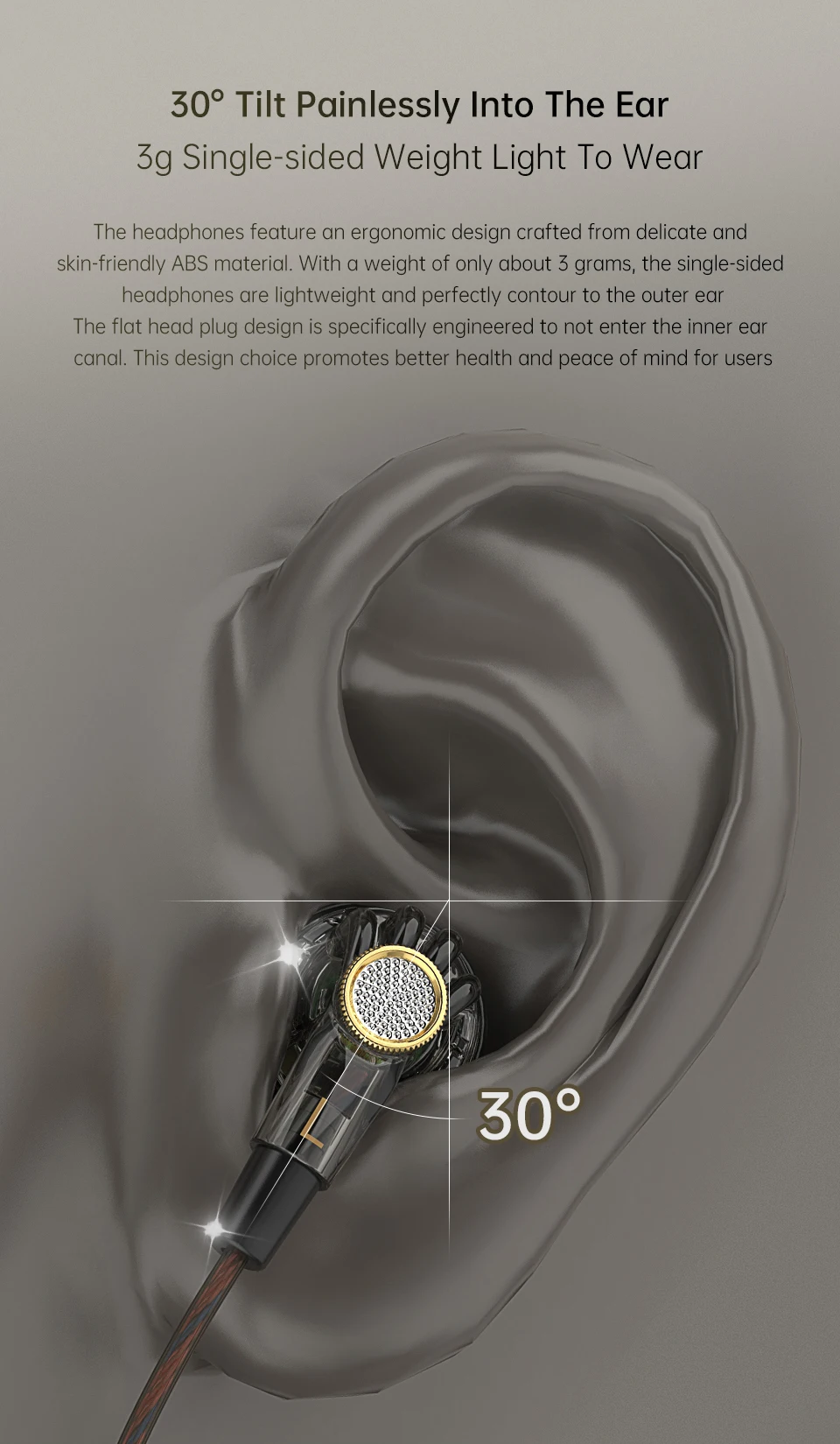 MDR Flat-Head Headphones 16MM Large Dynamic HIFI Bass Sport Earbuds Music Wired