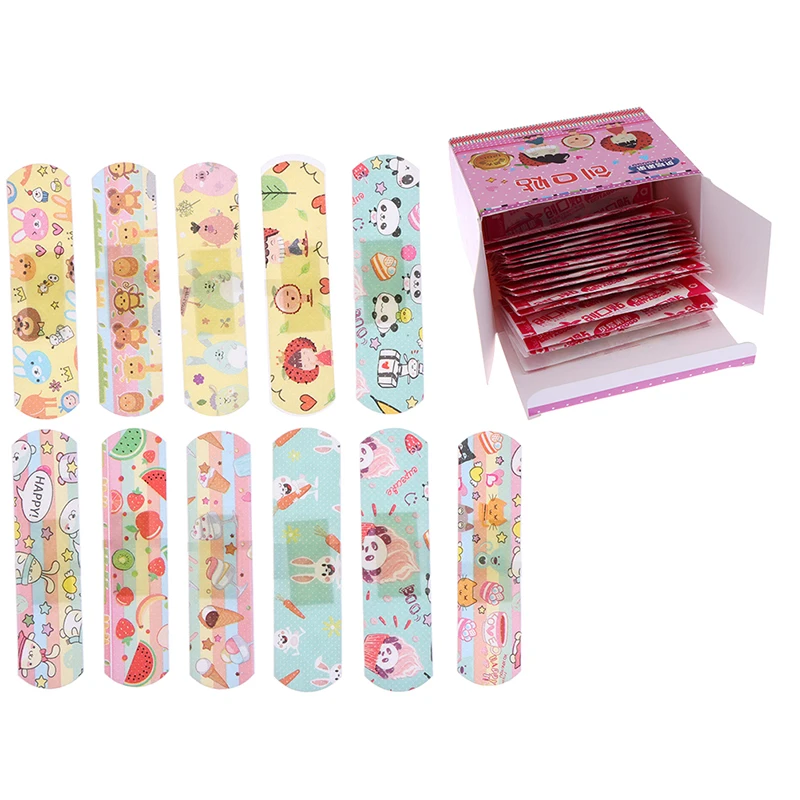 

Waterproof 120Pcs Cartoon Adhesive Bandages Breathable Wound Plasters Kids Lot