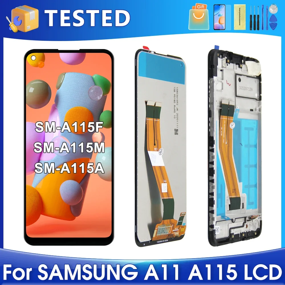 ЖК-дисплей 6,4 'A11 для Samsung A115F, A115M, A115U, A115A, A115W, S115DL, сенсорный экран, дигитайзер в сборе, замена