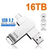 For Xiaomi 16TB USB 3.2 Flash Drives U Disk 2TB High Speed Metal Pendrive WaterProof Type-C Memoria USB Stick USB Drives 4TB 2TB 6