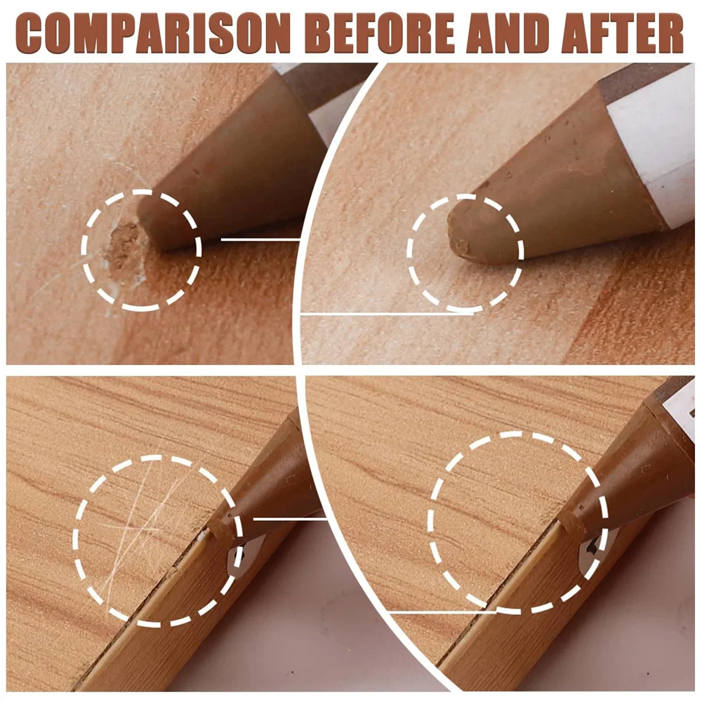 SEISSO 18 Colors Wood Filler Sticks Furniture Repair Kit A Set of 39Pcs Wood Floor Scratch Repair Furniture Touch Up Restore