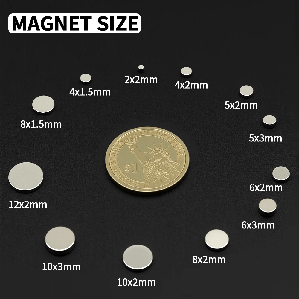 4X2 5X2 6X3 10X3MM Runder superstarker Magnet Leistungsstarke Neodym-Magnete N35 NdfeB Permanentmagnetischer Imanes-Kühlschrankmagnet – Detail 3
