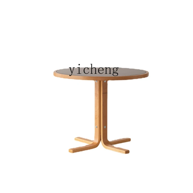 

Zk Solid Wood Stone Plate Dining Table Household round Dining Table Mid-Ancient Dining Tables and Chairs Set