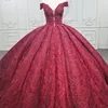 Quinceanera Dresses Ball Gown Flower Vestidos De 15 Años Red Sweetheart Flowers Beading DY9898 Evening Party Dress bar mitzvah 4