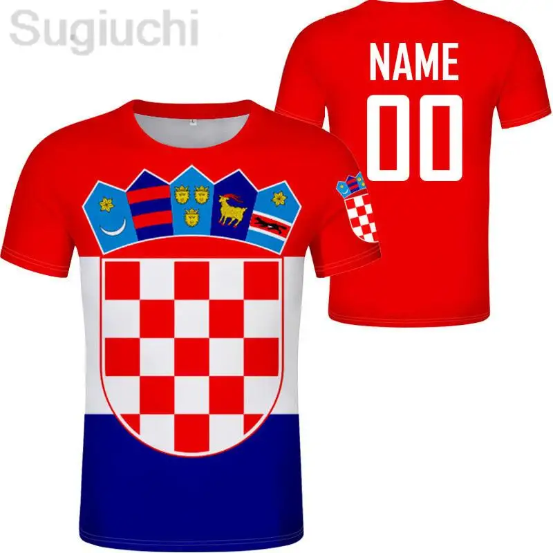 Personalizzato Qualsiasi Nome Numero Croazia 3D T-Shirt Hrvatska Nation Flag Soccer T-Shirt Abbigliamento Per Uomo Donna Regali