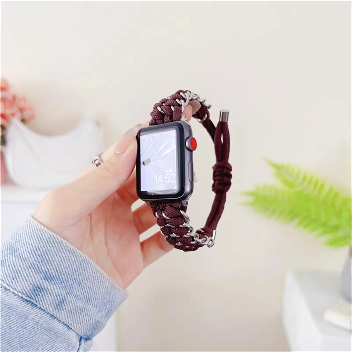 Cinturino per orologio in acciaio inossidabile per gioielli per iWatch serie 10/9/8/7/6/5 cinturino per orologio da polso alla moda 42/44/45/46/49 mm 38/40/41 mm_voghion.com