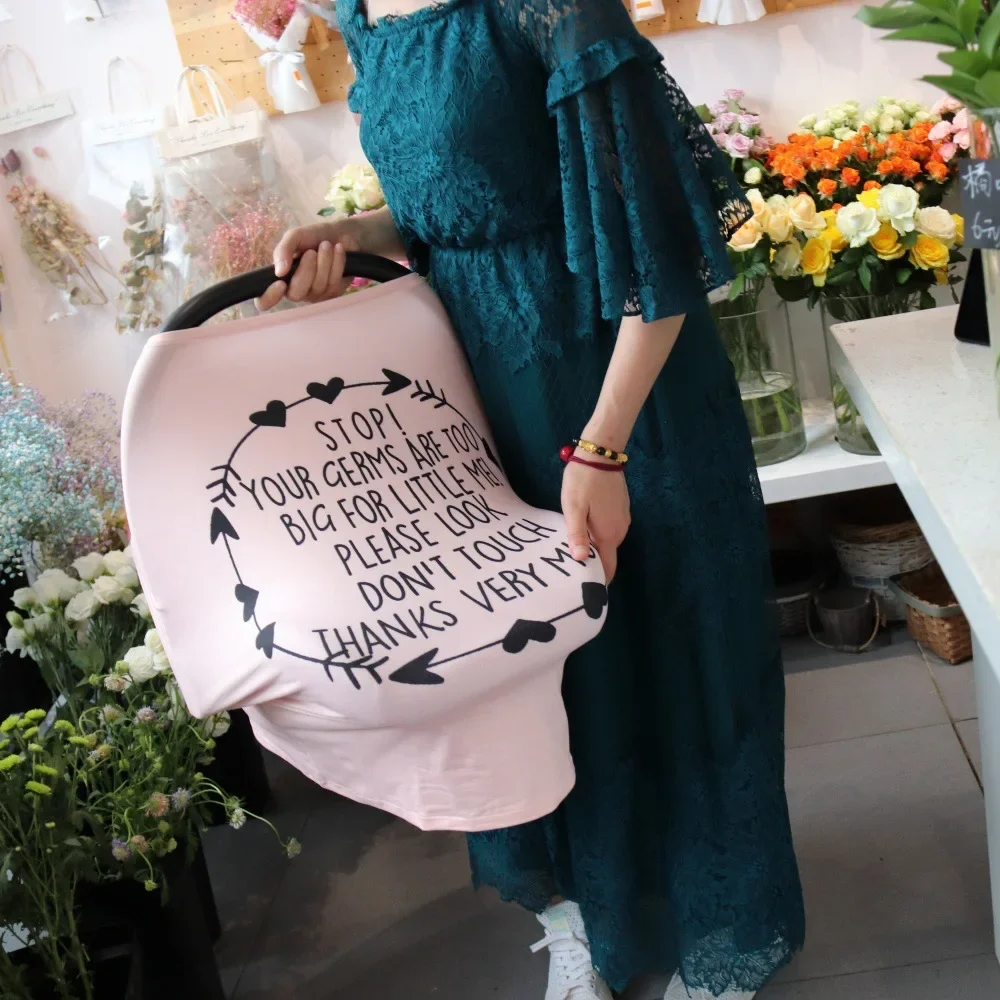 Multifunction Stretchy Baby Car Seat Cover Nursing Cover Breastfeeding Shopping Cart Grocery Trolley Covers Carseat Canopy