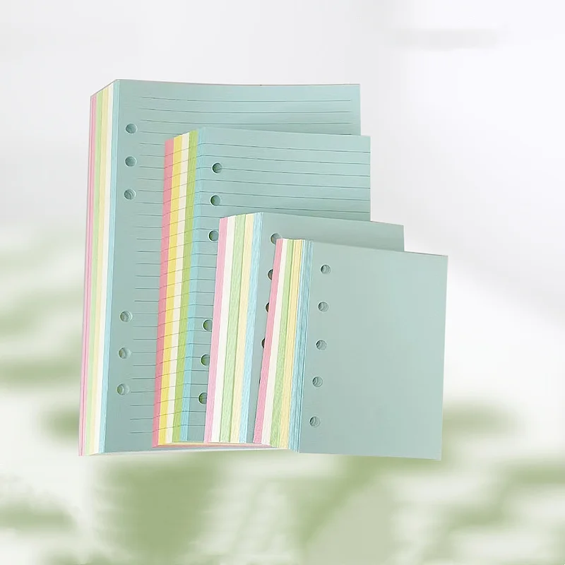 A5 A6 Loose-leaf Colorful Refill Inner Page Line Blank Grid Inner Page Inside Paper 50 Sheet Stationery notebook refill