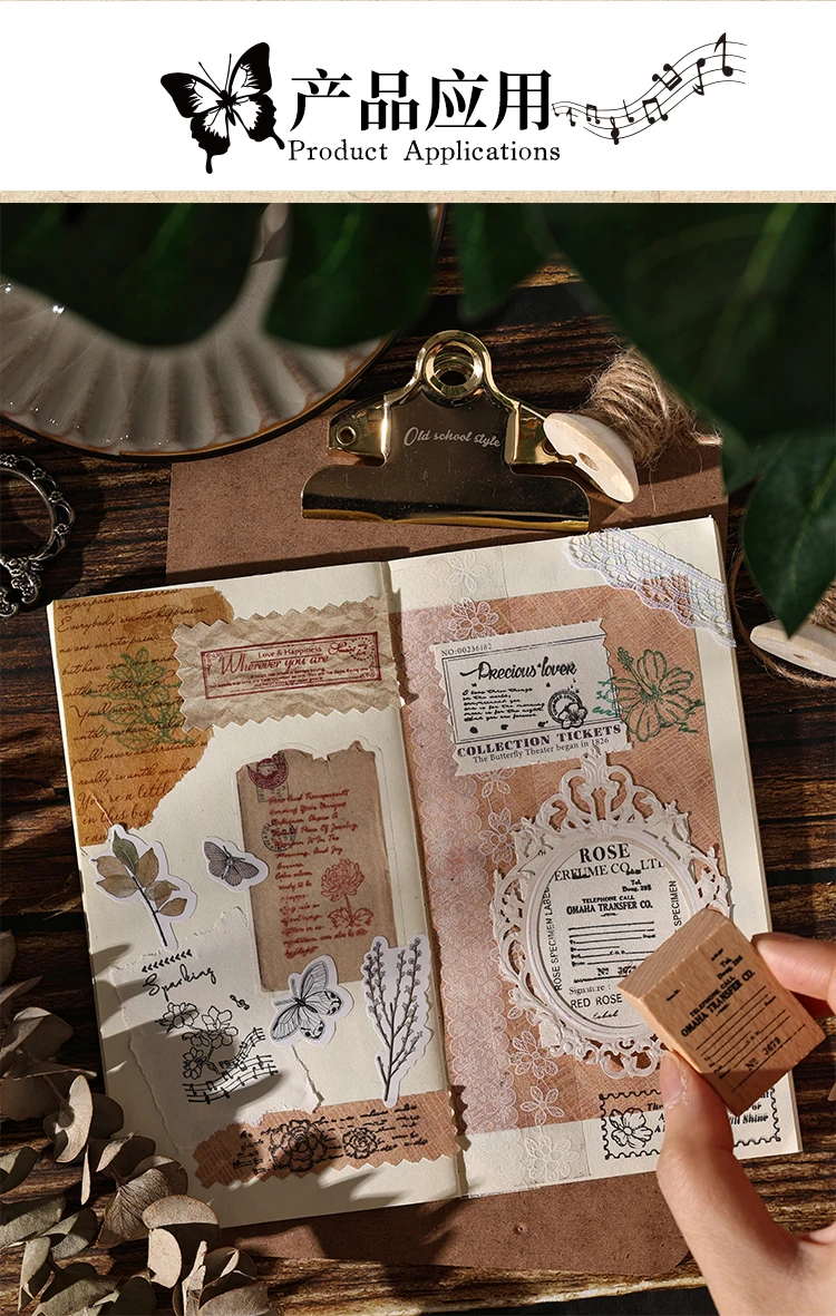 Journal GO 8 Stück/Set Twilight Mark Vintage Holzstempel für Journaling Scrapbooking Dekoration Karte Handwerk DIY Standard Stempelsiegel – Detail 9