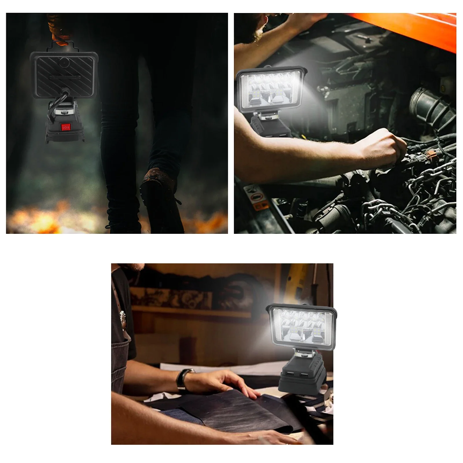 Lightweight Cordless LED Work Light Compatible With For Bosch 18V Batteries Optimal Performance In All Conditions - View #3