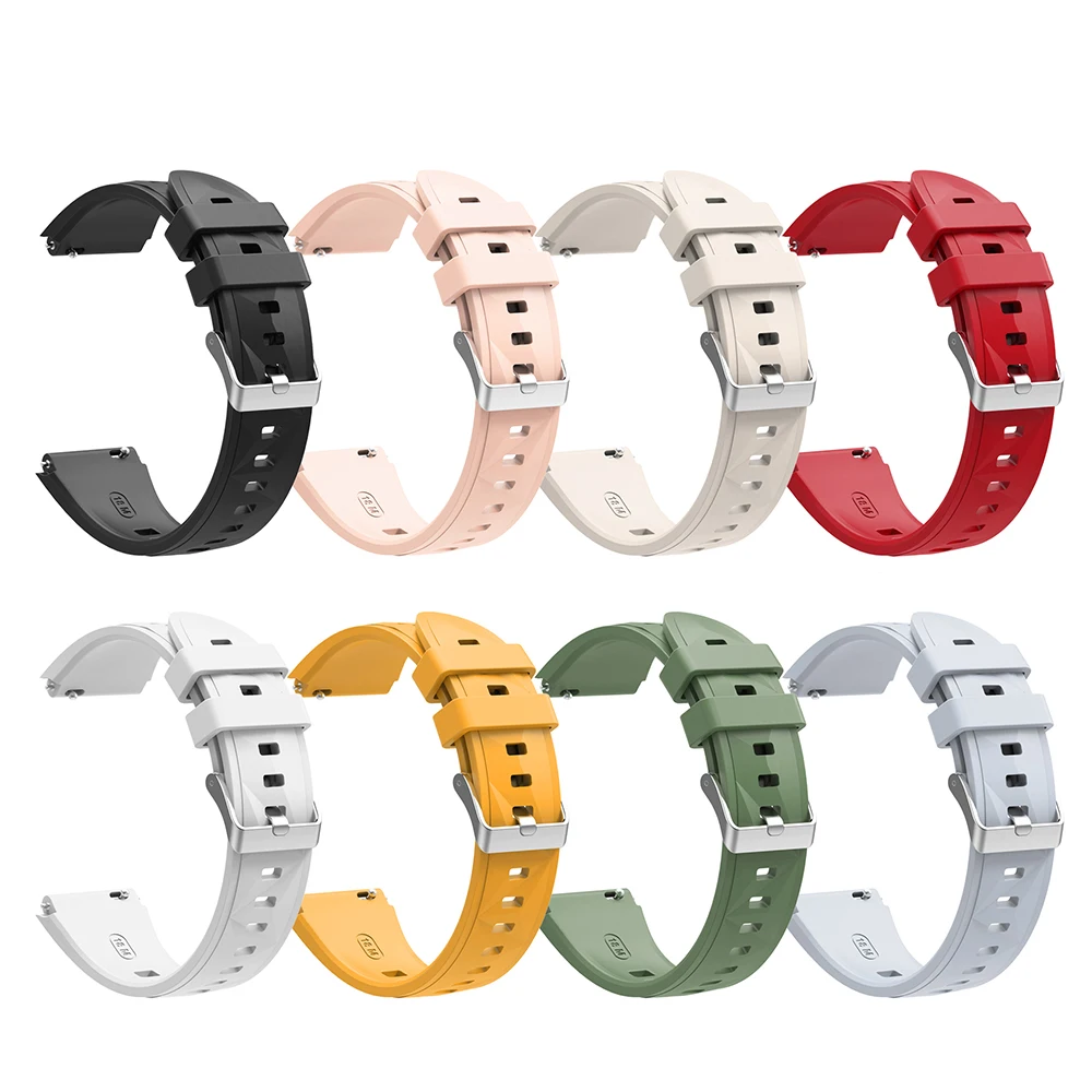 Premium 18mm Silicone Watch Band with Metal Strap