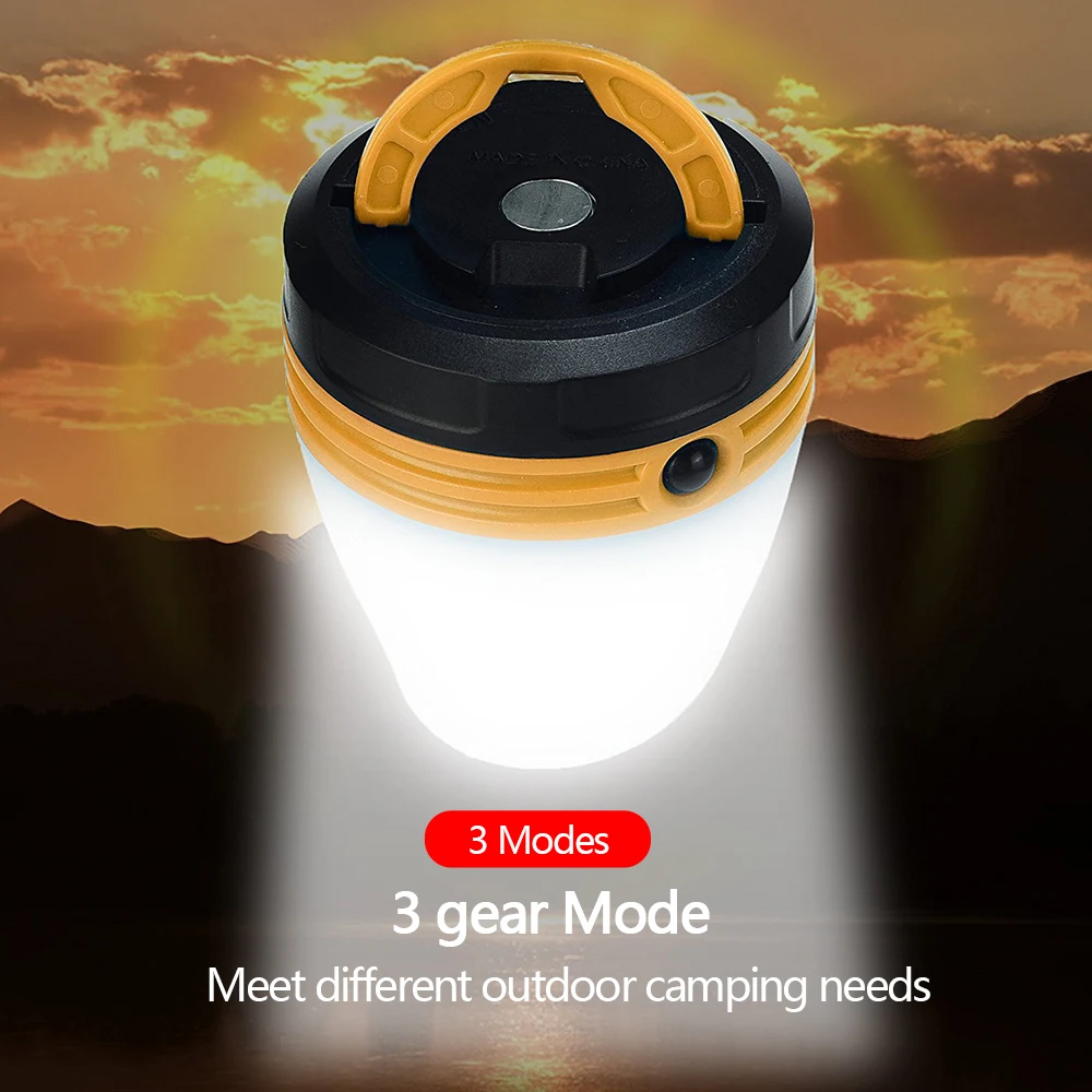 LED Camping Lights Outdoor Tents Lamps Magnet Base Portable Hanging Light Battery Lamp Emergency Lantern Camping Supplies