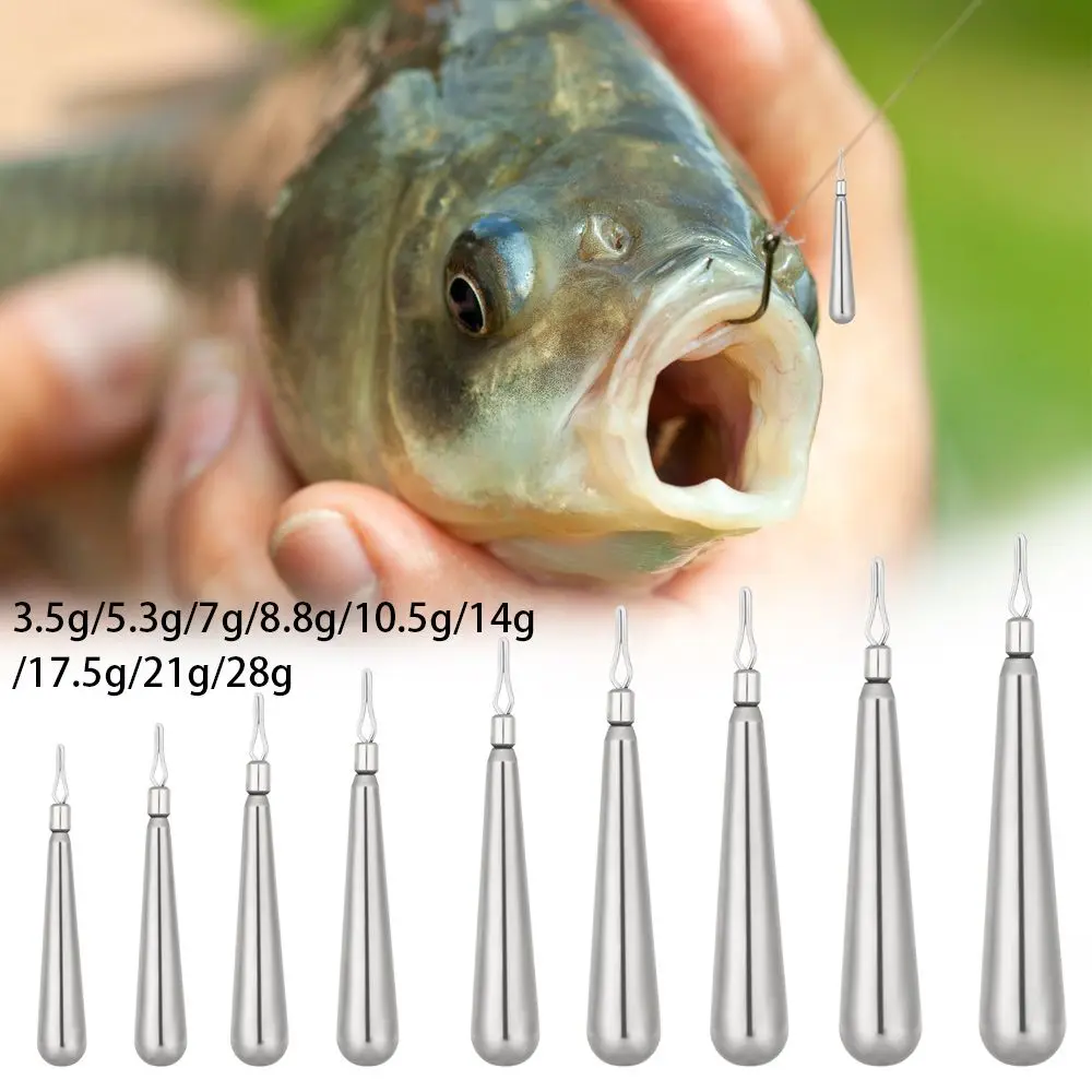 Lead Sinker Fishing Accesories Jig Head Bullet Weights Soft Lure 10/15/20g  Fishing Tackle Accessories