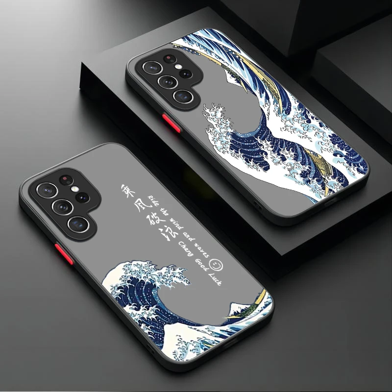 Elegant Blue Wave Matte Finish Phone Case – Stylish Protective Cover