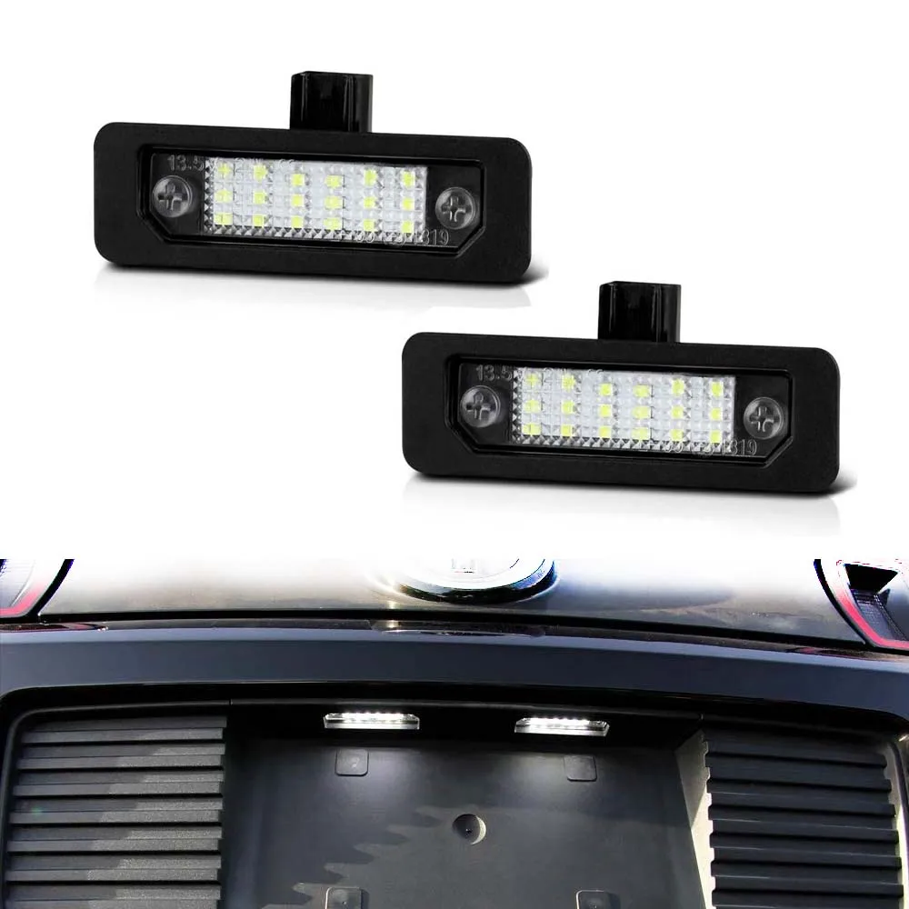 6000k 12v Diamond White Full Led License Plate Light For Ford Mustang