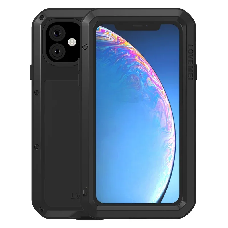 Rugged Aluminum Dustproof Shockproof Phone Case - Heavy Duty 360° Protection Armor Cover