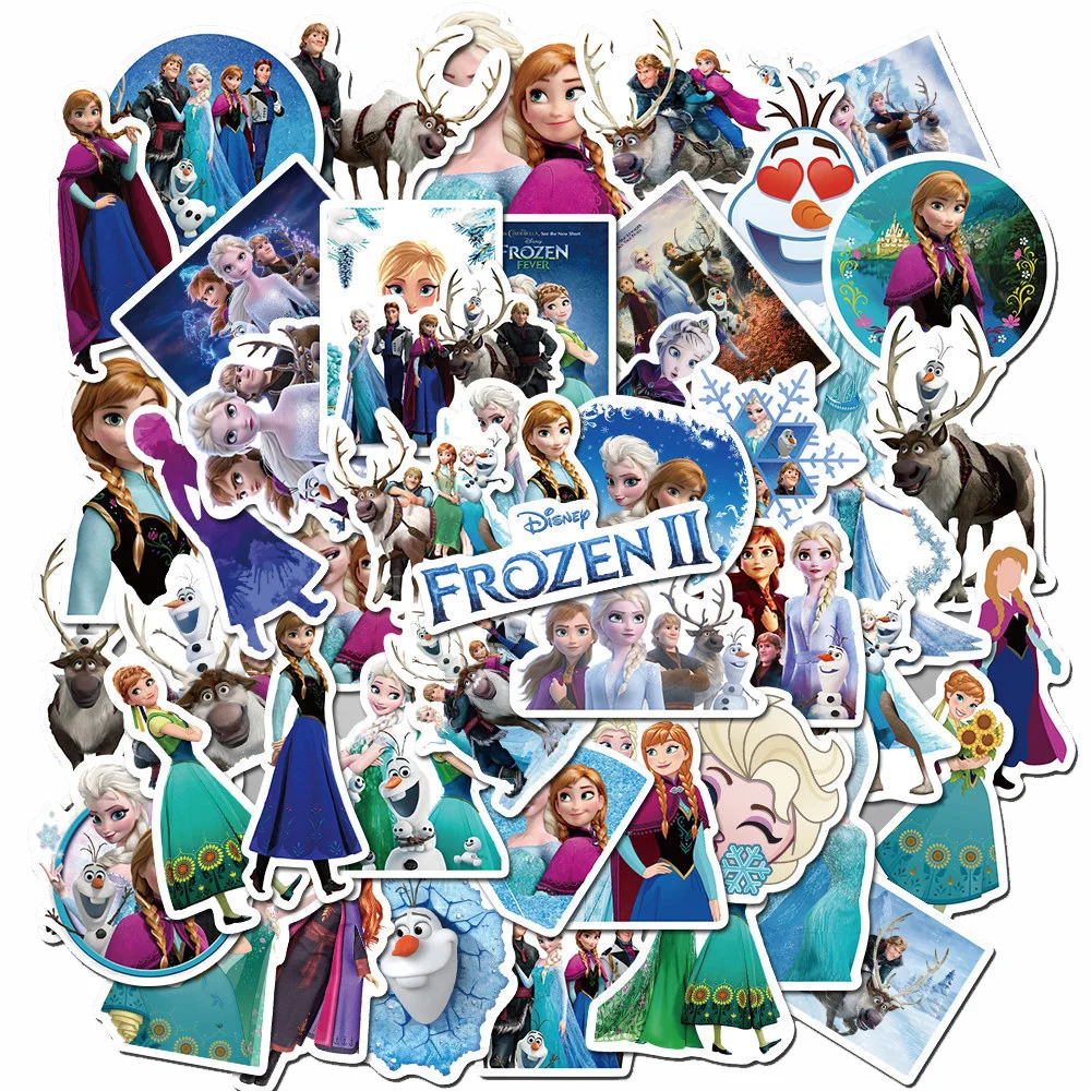 10/30/50 Disney Frozen Prinses Anime Stickers Voor Bike Scrapbook Telefoon Waterdichte Sticker decal Kid Speelgoed| | - AliExpress