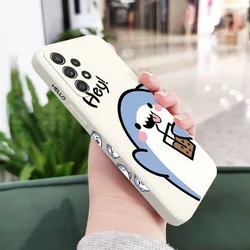 Adorable Shark Design Phone Case - Fun and Stylish Protective Cover - Samsung A14 4G(5G) (White 1)