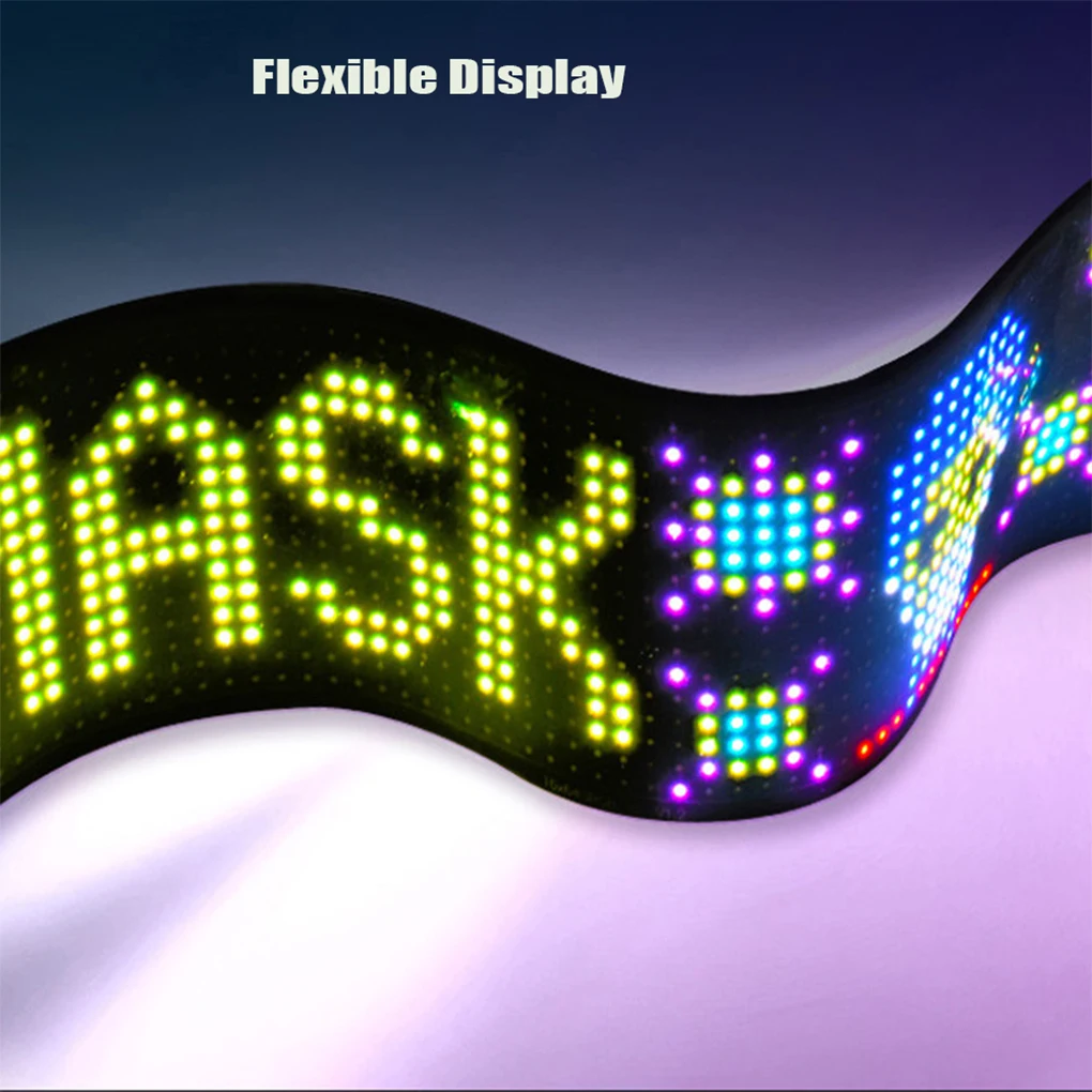 LED Car Sign Sign Programmable LED Car Animation Message Scrolling APP Control 12*68cm