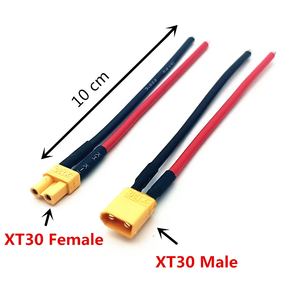 Connecteurs XT30 Mâle/Femelle Lot de 1 à 10 pcs pour Batterie Drone