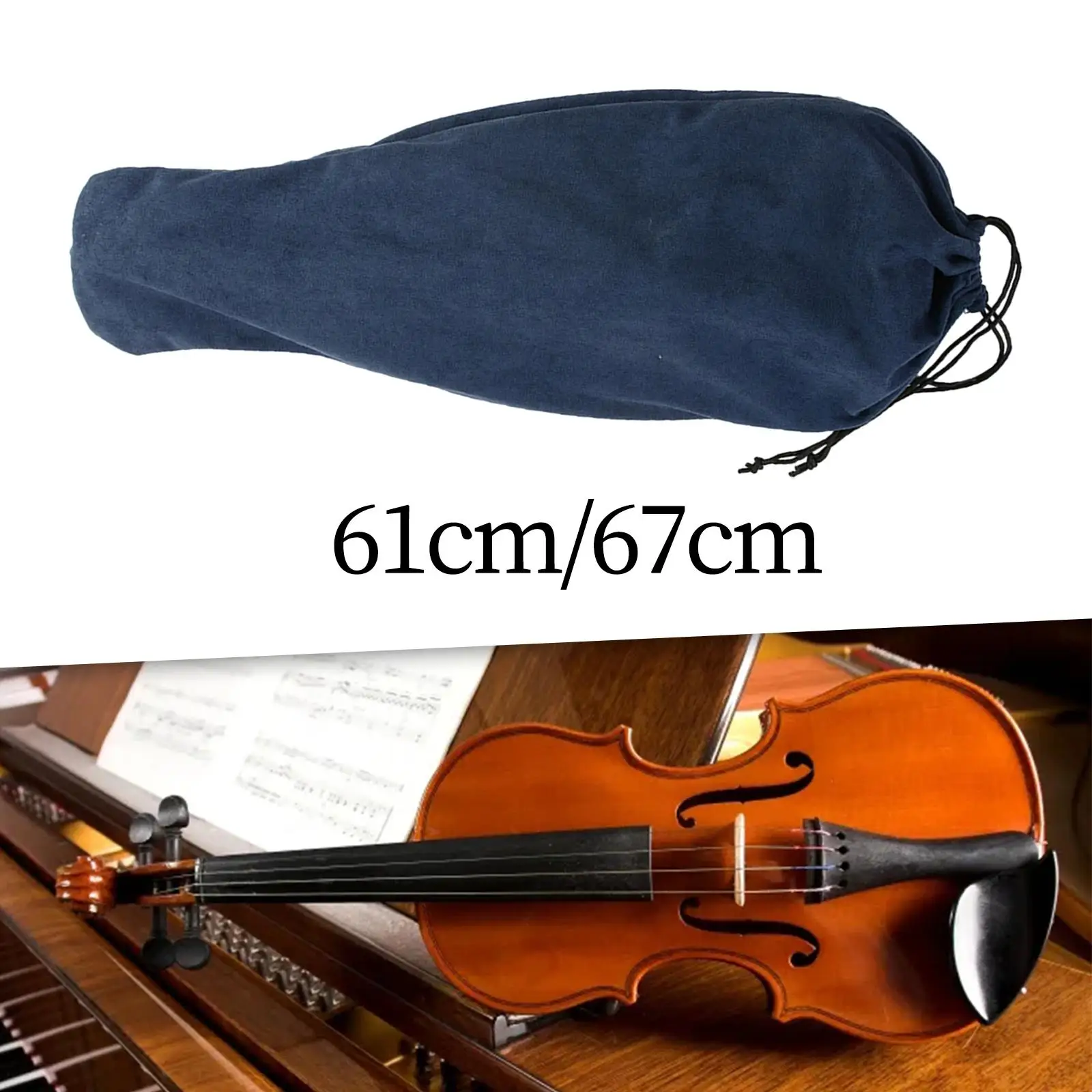 Violin Cover Pouch Musical Instrument Guard Organizer Violin Accessory Drawstring Bag Violin Protector Bag Violin Carrying Bag