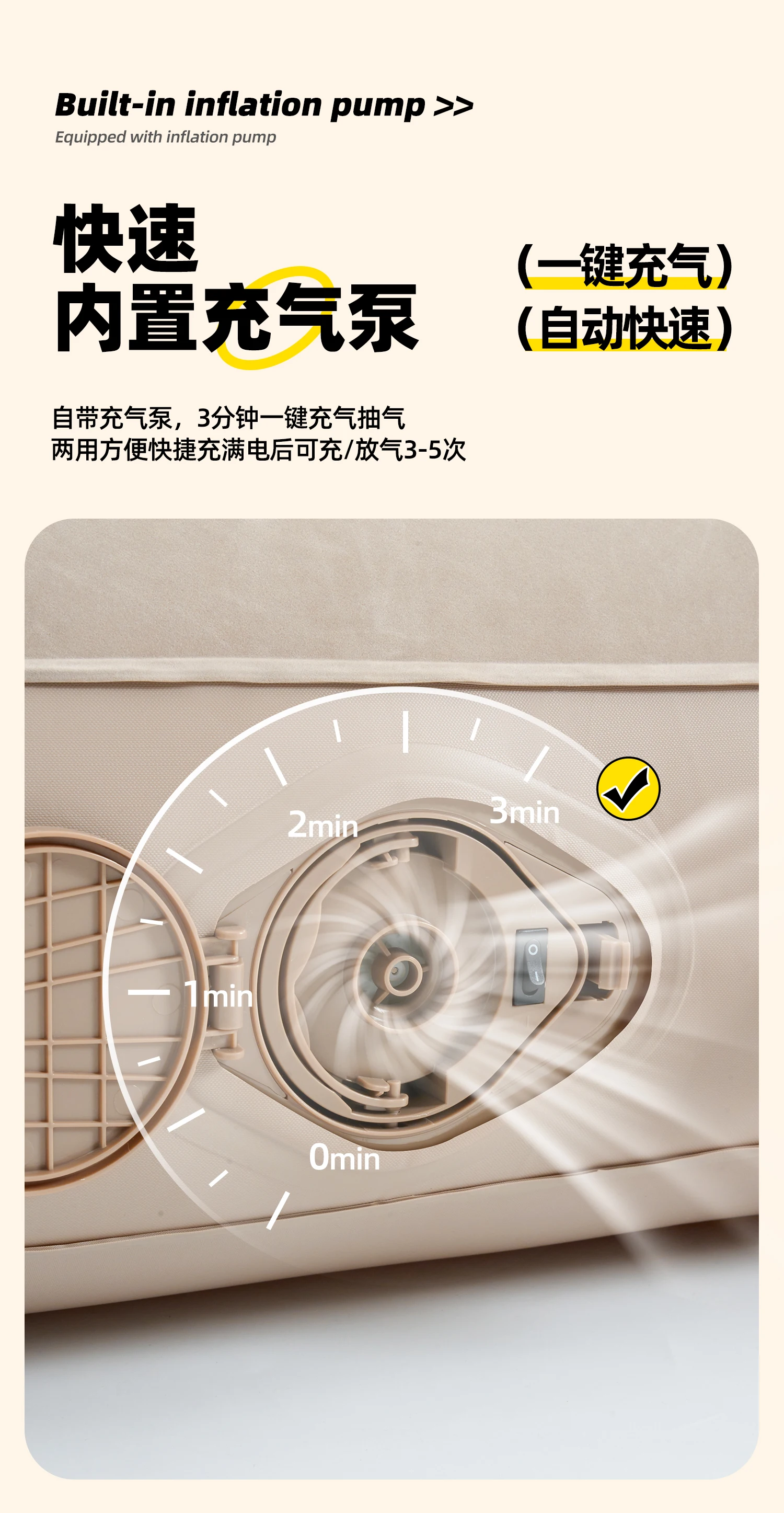 Description Picture 4 of itemModern Portable Inflatable Mattress Camp Memory Bedroom Household Mattress Comfort Camas De Dormitorio Outdoor Products