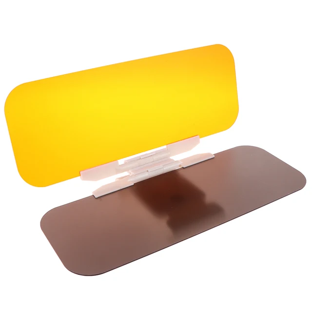 2 In 1 Auto Sonnenblende Polarisierte Sonnenschutz Platte Klare Sicht  Blendschutz Drehbare Einstellbare Sonnenblende Blocker Auto Spiegel (Color  : 02)