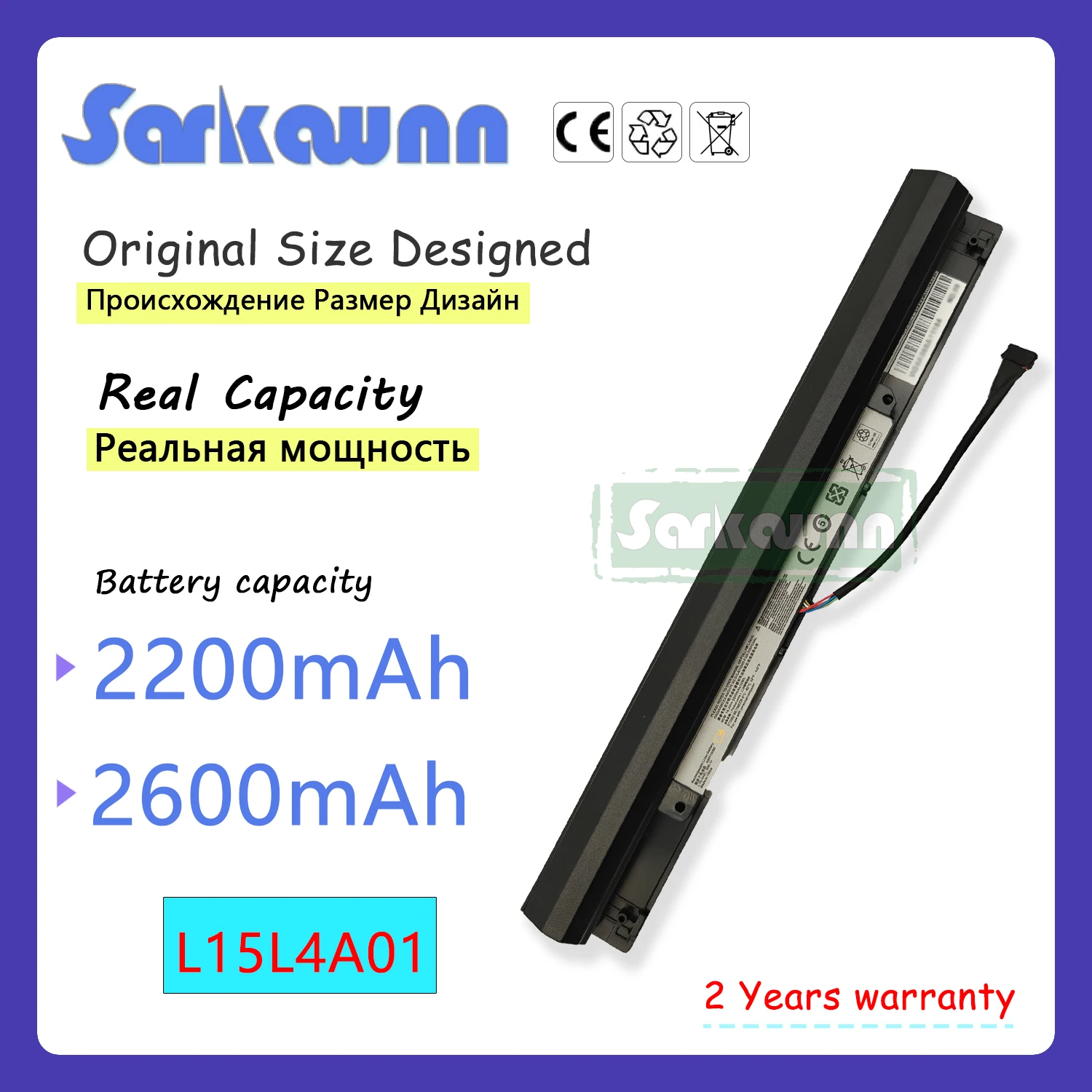 Sarkawnn-bateria do Portátil Pilhas L15l4a01 para Ideapad 10015ibd 80qq009lge 80qq00gcge80qq018hge Ideapad 80qh00bcus Tianyi10