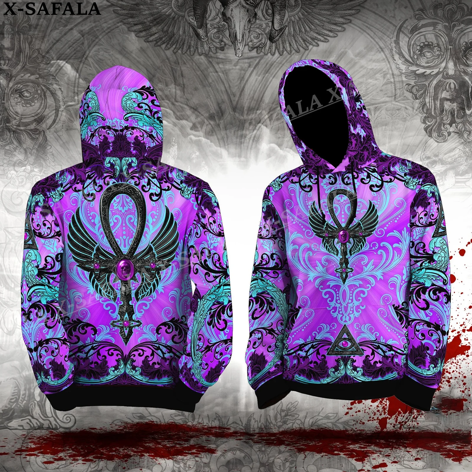 

Gothic Ankh Cross Skull Eyes 3D Print Zipper Hoodie Man Female Pullover Sweatshirt Hooded Jacket Jersey Coat Tracksuits-4