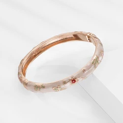 Elegant Blue Enamel Cloisonne Bracelet - Perfect Gift - ID 58 - 60mm (Nude)