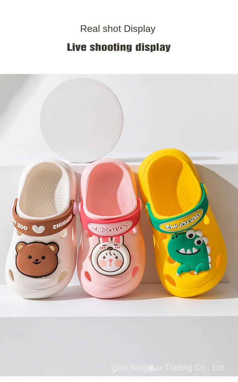 Children's Slippers Boys and Girls Non-Slip Soft Bottom Slippers Baby Outerwear Closed-Toe Slippers 5