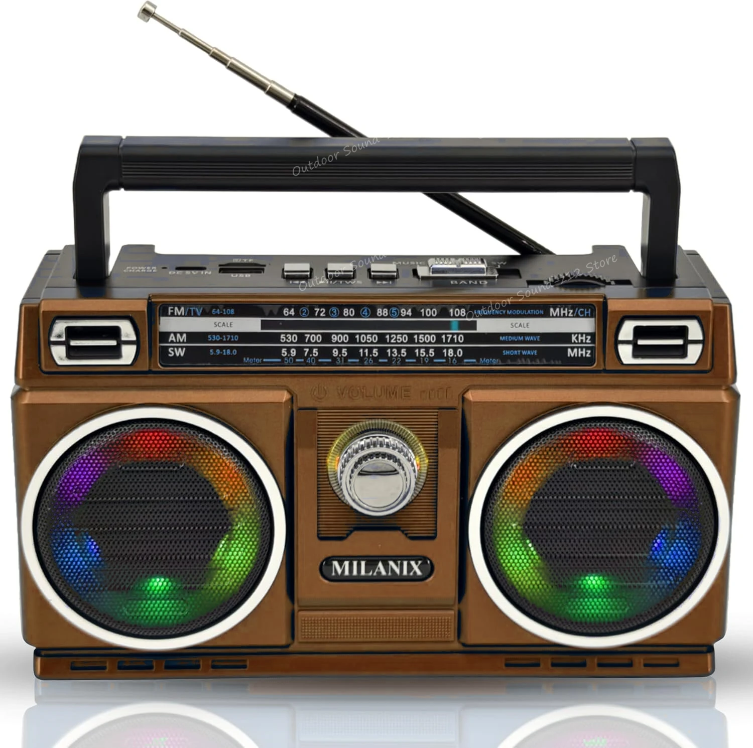 AM FM Radio With Best Reception, Portable Battery Operated Transistor Radios Headphone Jack Ac Powered Suit For Senior And Home White