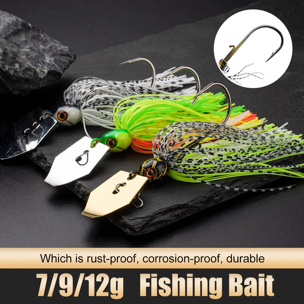 

7/9/12g Chatter Bait Spinner Bait Weedless Fishing Lure Buzzbait Wobbler Chatter Bait For Bass Pike Swimbait Walleye Fish Lures