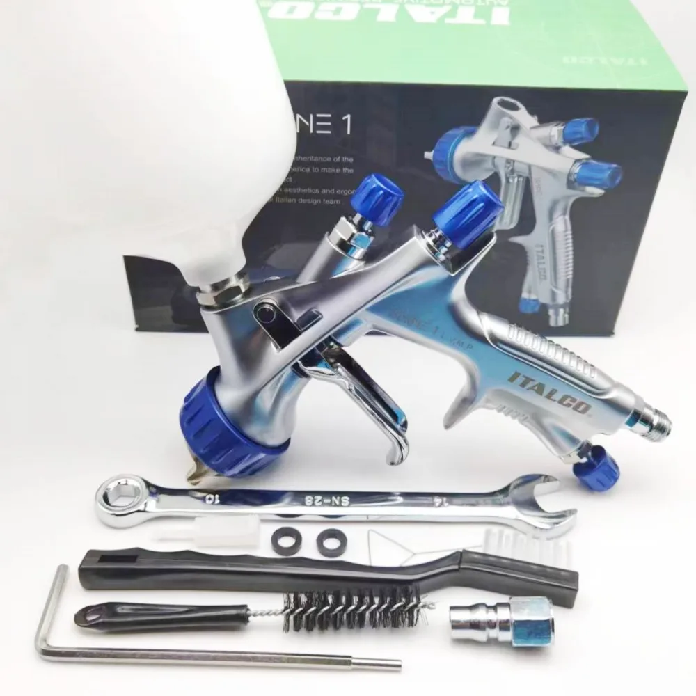 Высококачественный новый пистолет-распылитель SHINE 1 LVMP Topcoat/Clearcoat/краскопульт на водной основе с соплом из нержавеющей стали 1,3 мм ITALCO