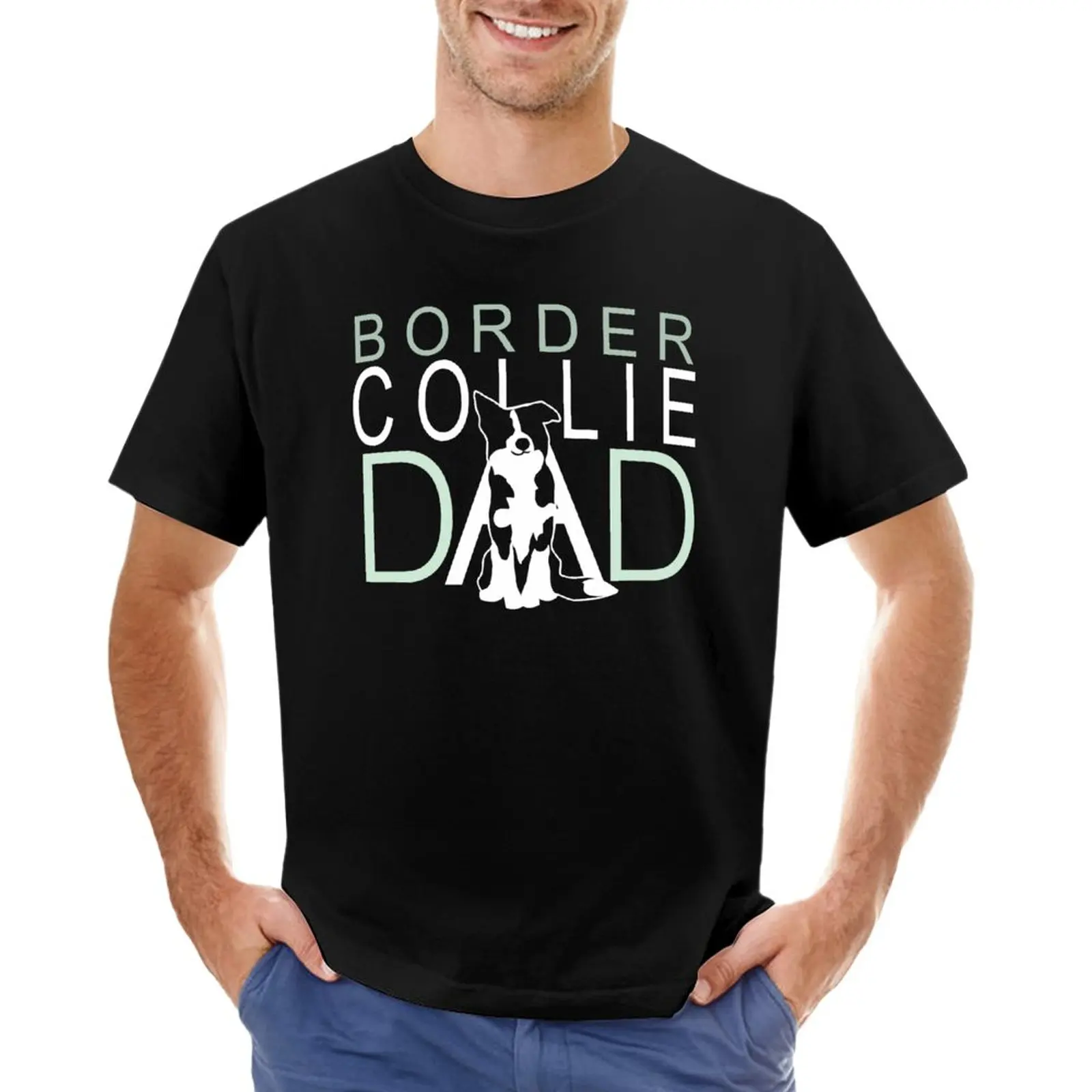 

Border Collie Dad| NickerStickers on Redbubble T-Shirt anime clothes sweat shirt summer top plain t shirts men