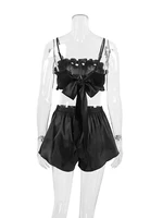 Marthaqiqi Summer Women'S Sleepwear Set Crop Top Pajamas Spaghetti Strap Nightwear Tank Tops Nightie Shorts Ladies Pyjamas Suit - Image 5