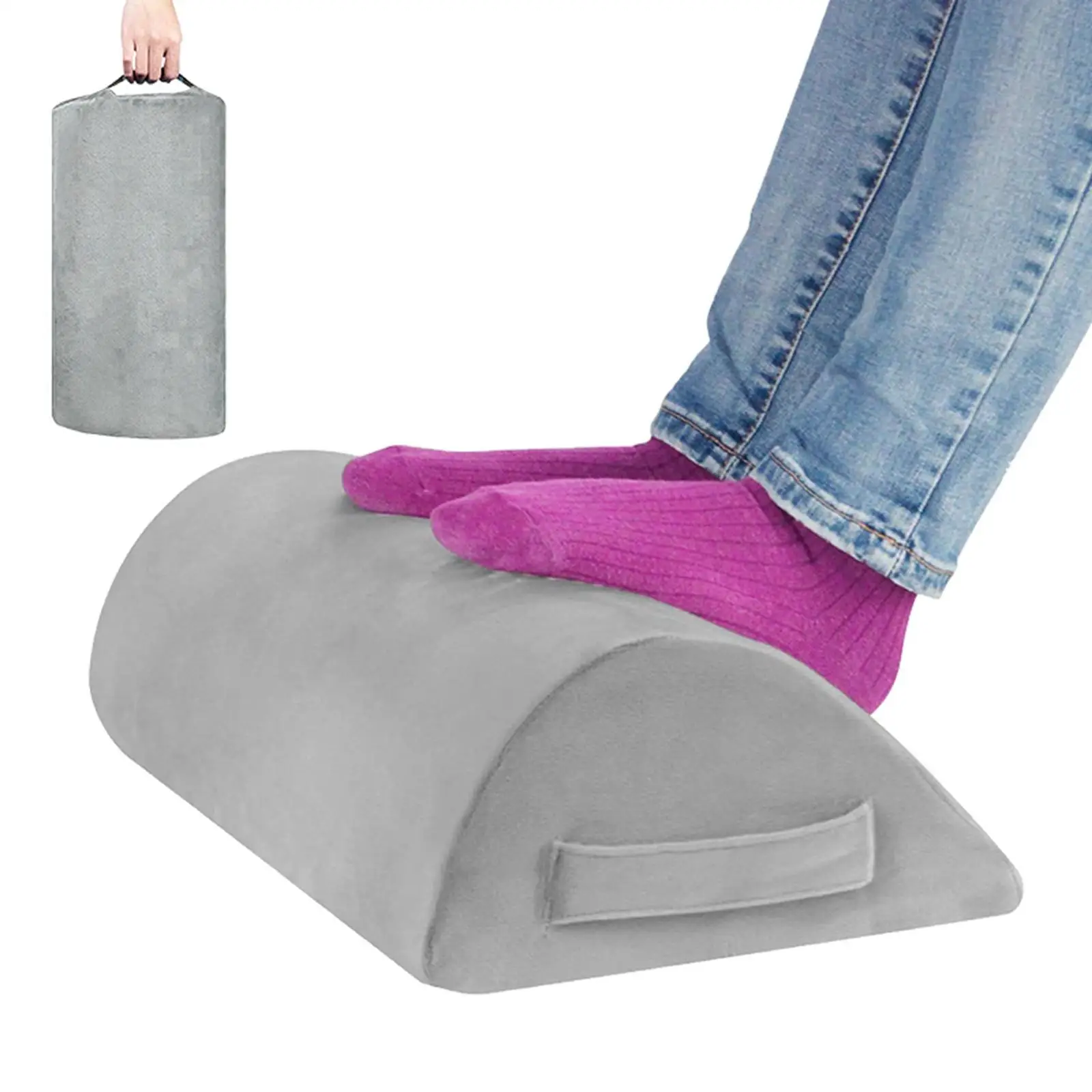 Desk Foot Rest Ankle Raise Pillow Relax Skin Friendly Breathable Cover Premium